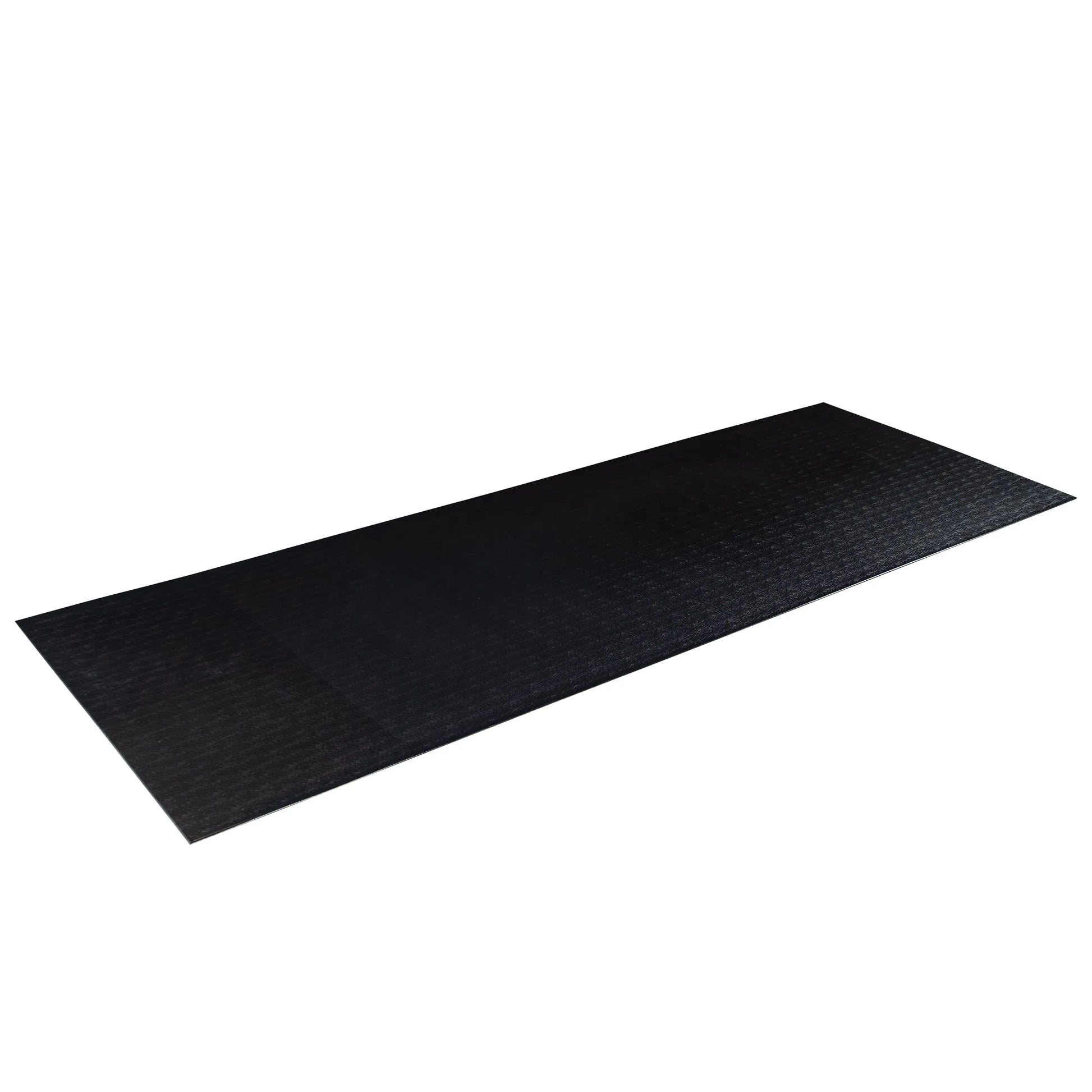 Black anti-slip rubber mat with diamond pattern for safety flooring.
