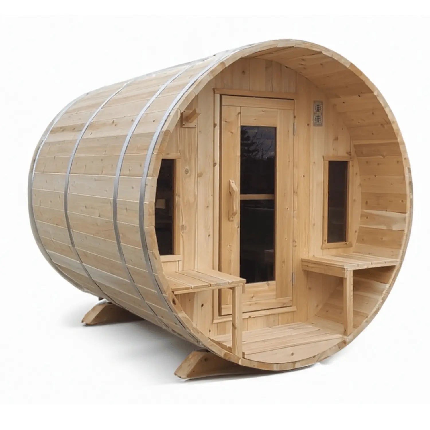 Dundalk Leisurecraft 6 Person Tranquility Outdoor Traditional Barrel Sauna