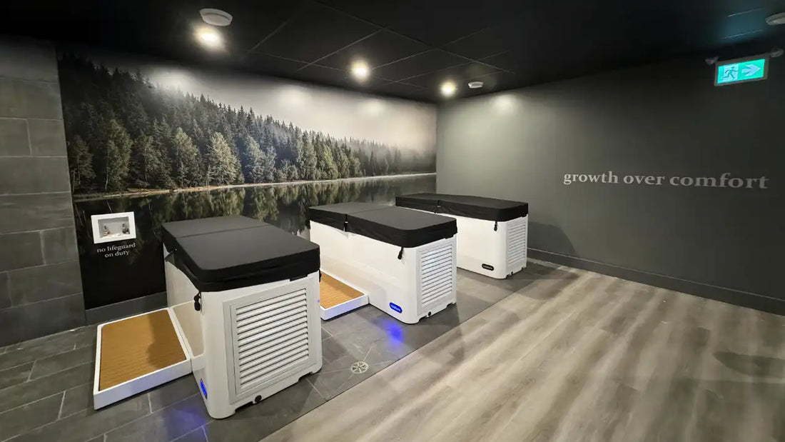 DIY backyard cold plunge pool setup for ice bath recovery