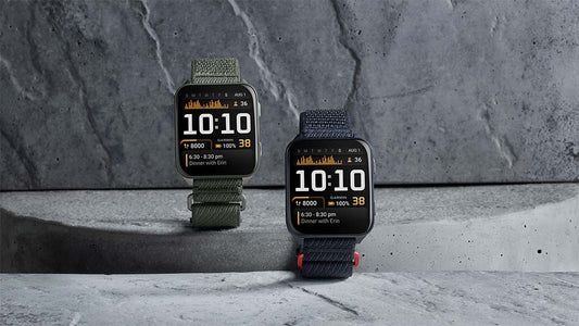 Close-up of Garmin Venu X1 fitness smartwatch displaying workout stats