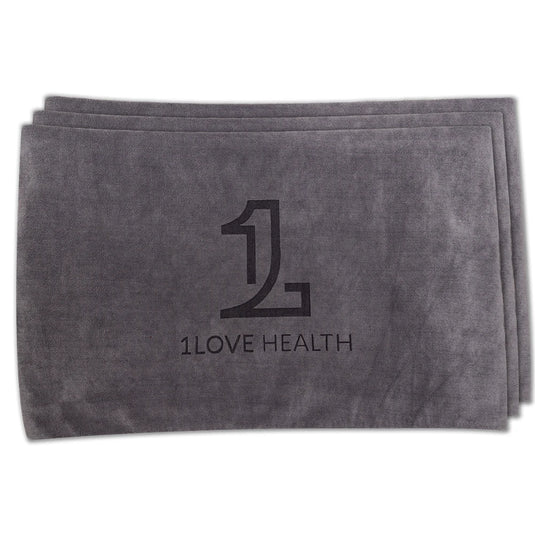 1Love Health Luxury Mat Cover – product hero on bed/mat