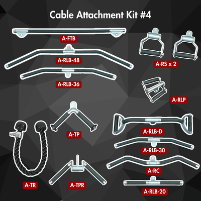 Muscle D Fitness Cable Attachment Kit 4