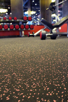 Muscle D Fitness Red Speckled Rubber Flooring