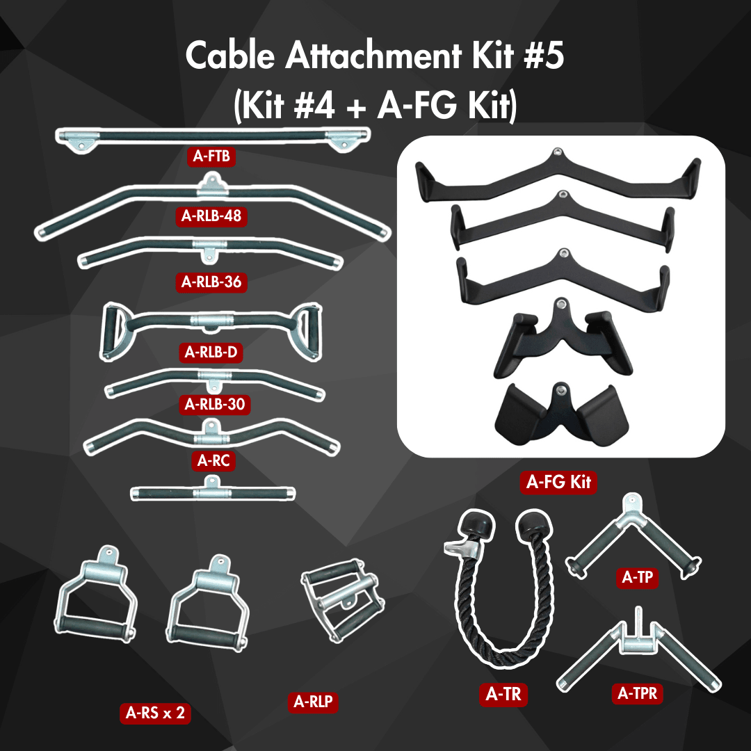 Cable Attachment Kit #5 with clamps, brackets and A-FG components.