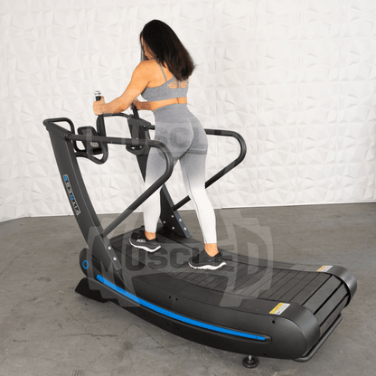Muscle D Fitness Commercial Self Powered Curve Treadmill
