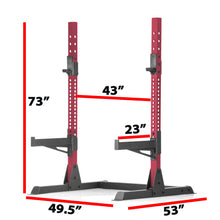 XMARK Squat Rack Bench Press with Adjustable Safety Spotters