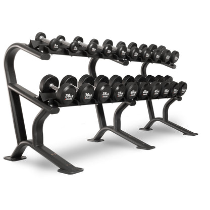 XMARK Round Commercial Urethane Dumbbells (5-50 lb and 5-75 lb Sets)