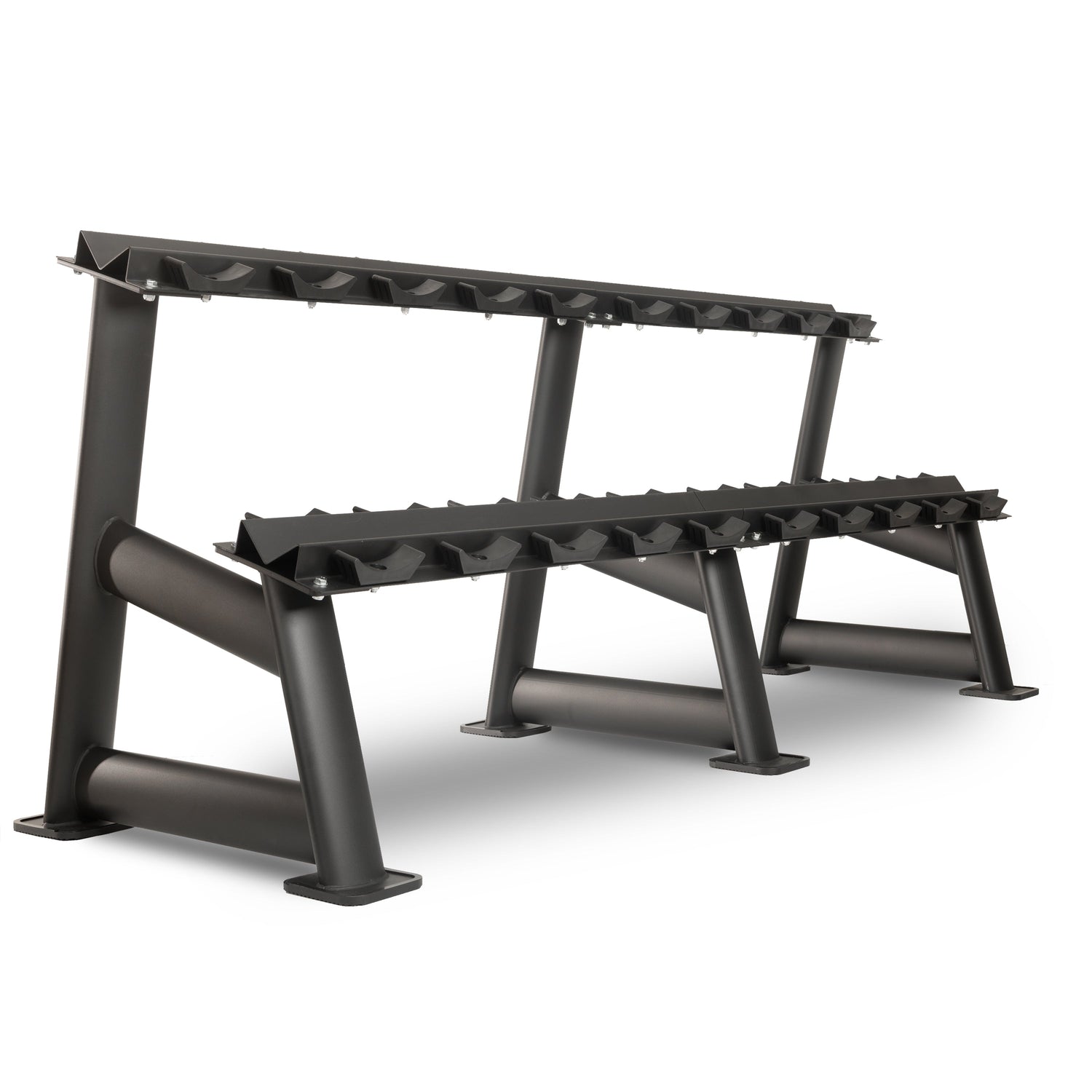 XMARK Commercial 2-Tier Dumbbell Rack with 10 Dumbbell Pairs