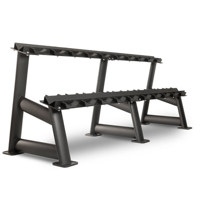XMARK Commercial 2-Tier Dumbbell Rack with 10 Dumbbell Pairs