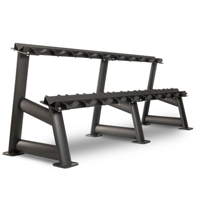 XMARK Commercial 2-Tier Dumbbell Rack with 10 Dumbbell Pairs