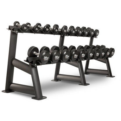 XMARK Round Commercial Urethane Dumbbells (5-50 lb and 5-75 lb Sets)