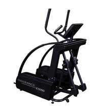 Endurance E5000 elliptical trainer in sleek black design.