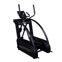 Endurance E5000 elliptical trainer with black frame and digital console.