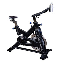 Endurance ESB250 stationary bike with black frame and water bottle holder.