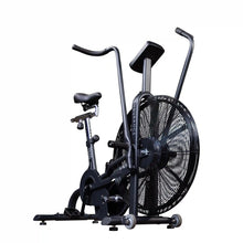 Endurance air bike with large front fan for intense cardio workouts.