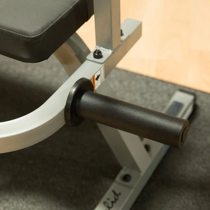 Fitness Reality weight bench with black leg anchor attachment.