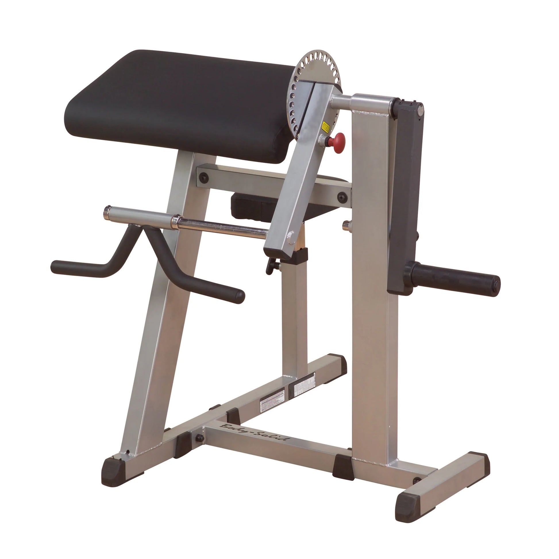 Body-Solid Preacher Curl Bench with adjustable armrest for bicep workouts.