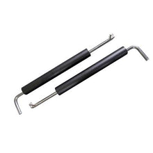 Black handle spring puller tool with metal hooks for easy spring installation.