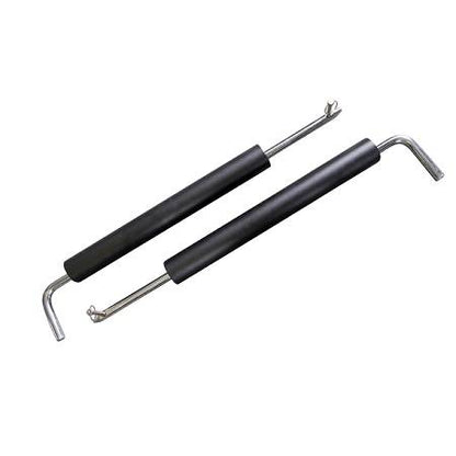 Black handle spring puller tool with metal hooks for easy spring installation.