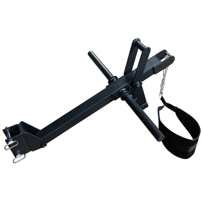 Body-Solid Pro ClubLine Belt Squat Attachment SPRBSA displayed on a white background, showing its adjustable handles, metal structure, and padded belt attachment.