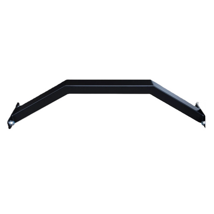 Body-Solid Pro ClubLine Bench Clearance Bar SPRBCB, a black, angled bar designed to enhance weightlifting safety and effectiveness.