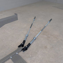 Body-Solid Pro ClubLine Dual T-Bar Row Platform SPRTB featuring two adjustable handles on a gym floor.