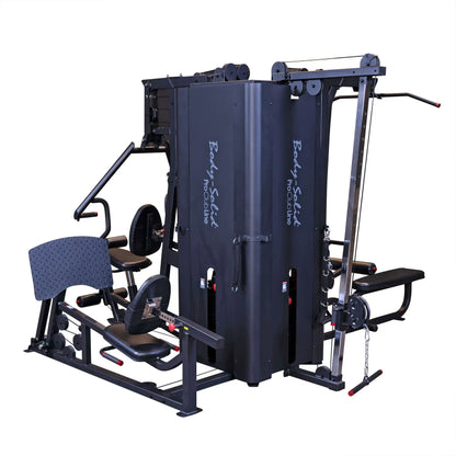 Body-Solid Pro ClubLine Four-Stack Gym S1000, featuring multiple workout stations and a compact design for strength training.