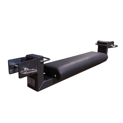Body-Solid Pro ClubLine Hip Thrust Attachment SPRHT, a black padded exercise equipment attachment designed for hip thrust workouts.