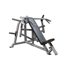 Body-Solid Pro ClubLine Leverage Incline Press LVIP, a gray and black strength training machine designed for incline pressing exercises.