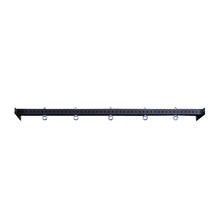 Body-Solid Pro ClubLine Power Rack Connecting Bar SPRACB, featuring a black metal bar with multiple attachment rings and perforations for versatility in gym setups.