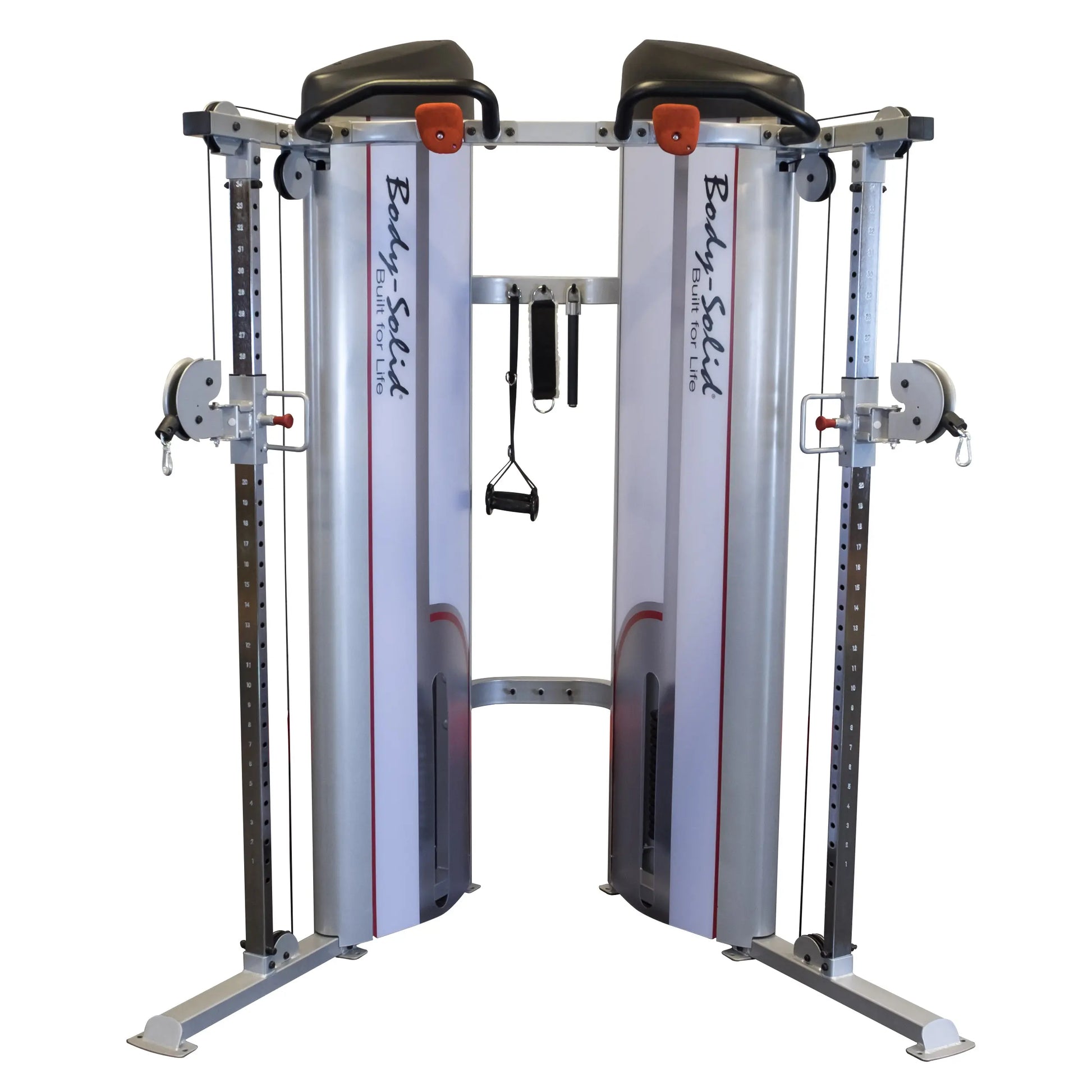 Body-Solid Pro ClubLine Series 2 Functional Trainer S2FT, a dual-column fitness machine with adjustable pulleys, handles, and weight stacks designed for versatile strength training exercises.