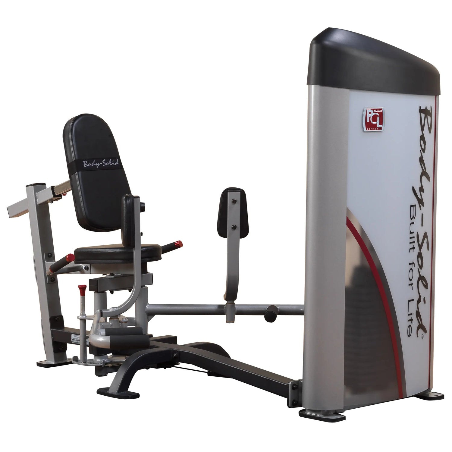 Body-Solid Pro ClubLine Series 2 Inner & Outer Thigh Machine S2IOT, featuring a padded seat and adjustable components for targeted thigh workouts.