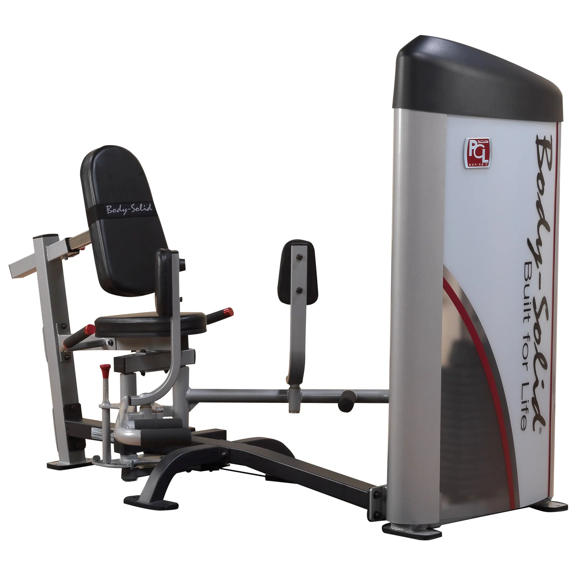 Body-Solid Pro ClubLine Series 2 Inner & Outer Thigh Machine S2IOT, featuring a padded seat and adjustable components for targeted thigh workouts.