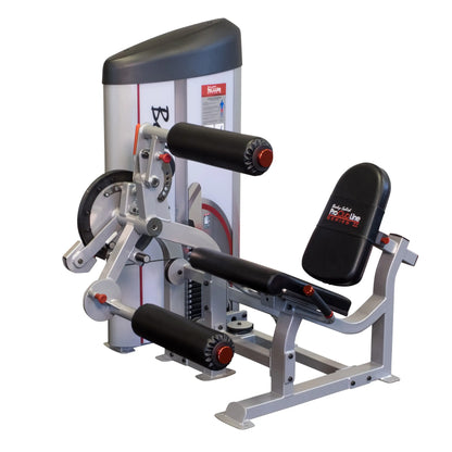 Body-Solid Pro ClubLine Series 2 Leg Extension & Leg Curl Machine S2LEC, featuring padded leg supports and adjustable seating for effective leg workouts.