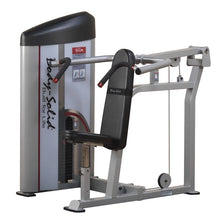 Image of a Body-Solid Pro ClubLine Series 2 Shoulder Press Machine S2SP, featuring a padded seat and adjustable handles for strength training exercises.
