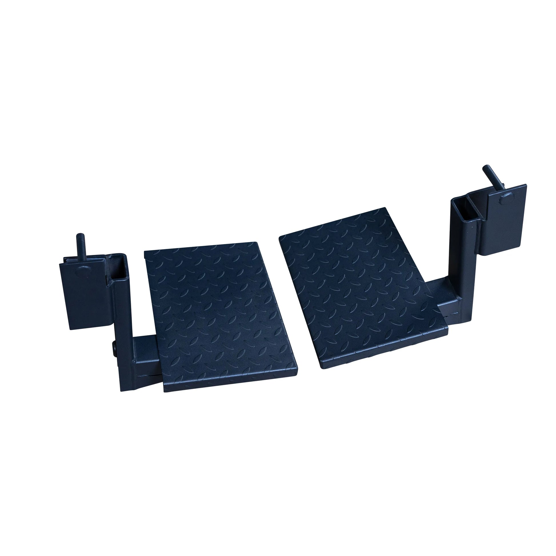 Body-Solid Pro ClubLine Spotter Platforms SPRSP, featuring two sturdy platforms with a textured surface and mounting brackets for secure attachment in a gym setting.