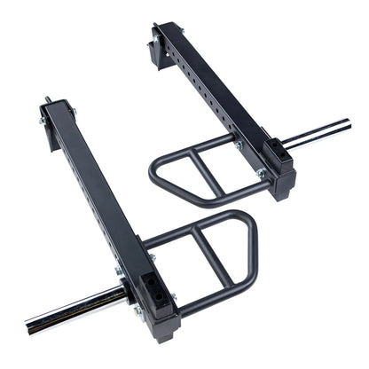 Body-Solid Pro Clubline Jammer Arms SPRJAM featuring sturdy black metal construction with multiple adjustment holes and handles for fitness exercises.