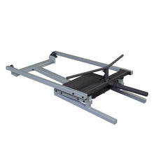Body-Solid Pro Clubline T-Bar Row Machine STBR500, a fitness equipment designed for strength training, featuring a black padded platform and a horizontal bar for rowing exercises.