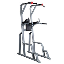 Body-Solid Pro Clubline Vertical Knee Raise SVKR1000, a sturdy exercise machine designed for vertical knee raises and core workouts, featuring padded supports and grips.