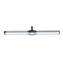 Silver knurled rowing machine handle with center swivel attachment.