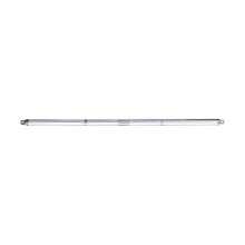 Adjustable silver telescopic pole with textured grip for stability.