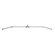 Chrome steel bullhorn handlebar with central clamp for road bikes.