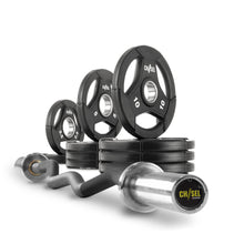 XMARK Chisel Olympic Weight Plates and Curl Barbell Sets