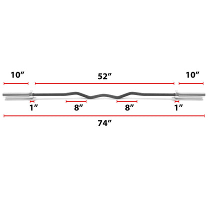 XMARK Convict 6ft Rackable Curl Bar