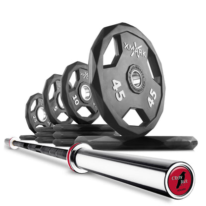 XMARK Black Diamond® Olympic Weight Plates and Olympic Barbell Sets