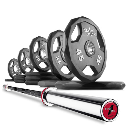 XMARK Black Diamond® Olympic Weight Plates and Olympic Barbell Sets