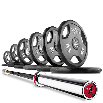 XMARK Black Diamond® Olympic Weight Plates and Olympic Barbell Sets