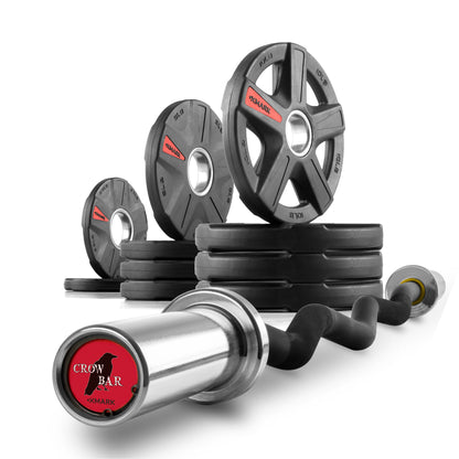 XMARK Texas Star Olympic Weight Plates and Curl Barbell Sets