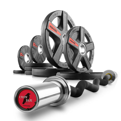 XMARK Texas Star Olympic Weight Plates and Curl Barbell Sets