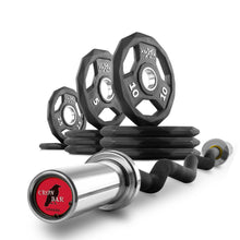 XMARK Black Diamond® Olympic Weight Plates and Curl Barbell Sets